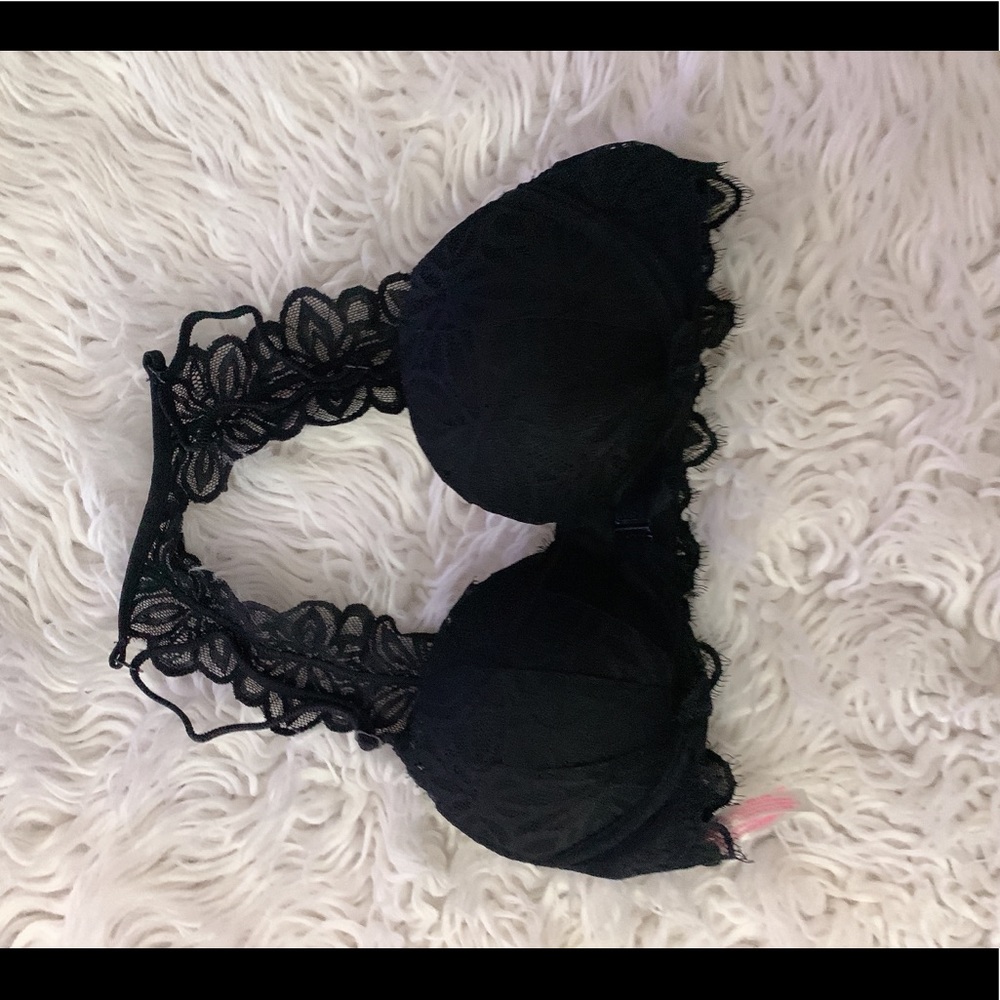 Pink | Black Bralette PUSH UP
